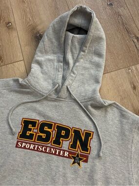 ESPN SportsCenter Gray Logo Hoodie Men’s Sz M
